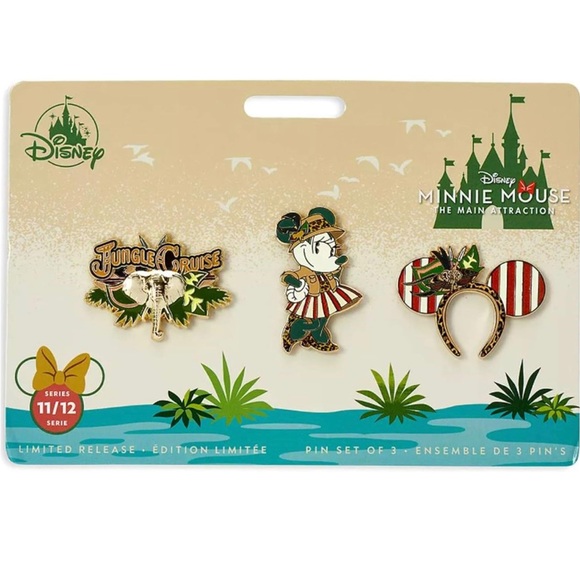 Disney Minnie Main Attraction Pin Set 5 JUNGLE CRUISE Limited Release Nov 2020 - Picture 2 of 6